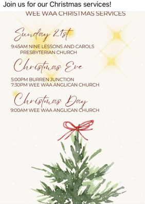 Presbyterian and Anglican Church Christmas Services